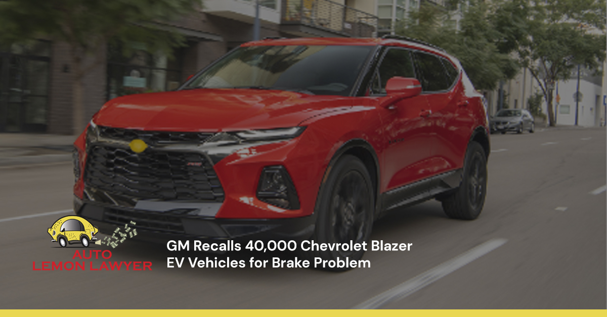 GM Recalls 40,000 Chevrolet Blazer EV Vehicles for Brake Problem