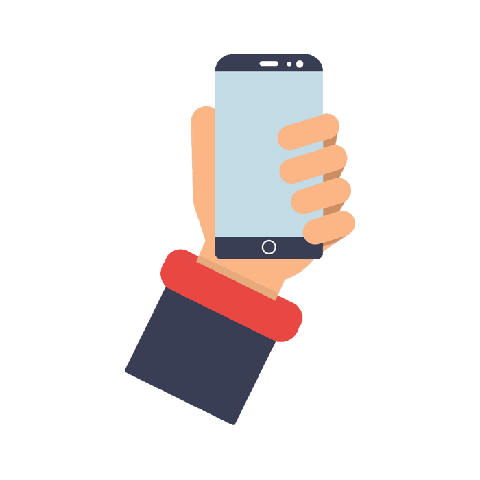 Contact Us Hand in Phone Icon