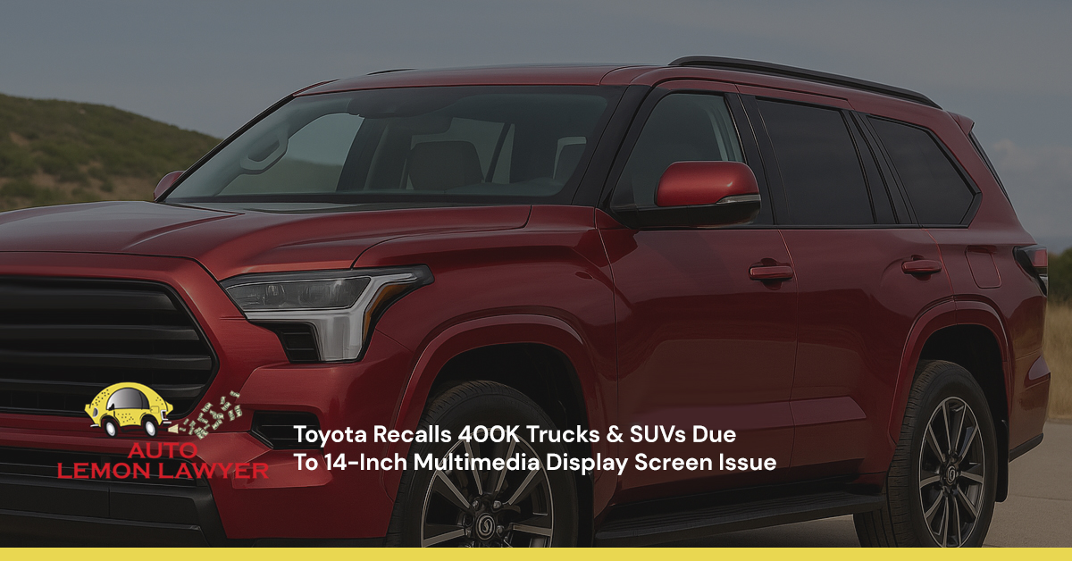 Toyota Recalls 400K Trucks & SUVs Due To 14-Inch Multimedia Display Screen Issue