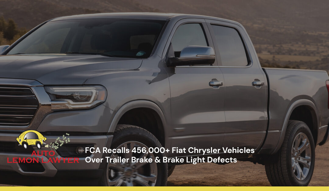 FCA Recalls 456,000+ Dodge & Jeep Vehicles Over Trailer Brake & Brake Light Defects
