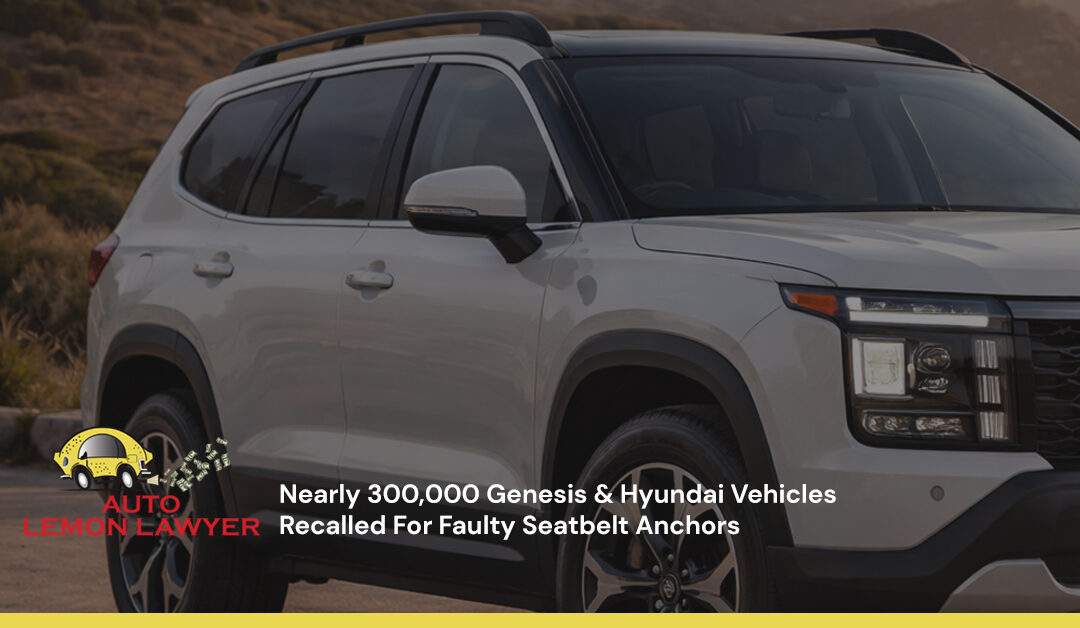 Nearly 300,000 Genesis & Hyundai Vehicles Recalled For Faulty Seatbelt Anchors