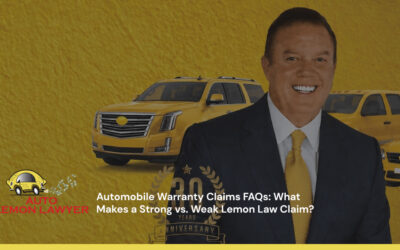 Automobile Warranty Claims FAQs: What Makes a Strong vs. Weak Lemon Law Claim?