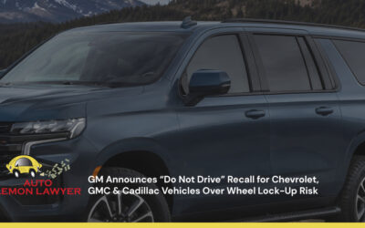 GM Announces “Do Not Drive” Recall for Chevrolet, GMC & Cadillac Vehicles Over Wheel Lock-Up Risk