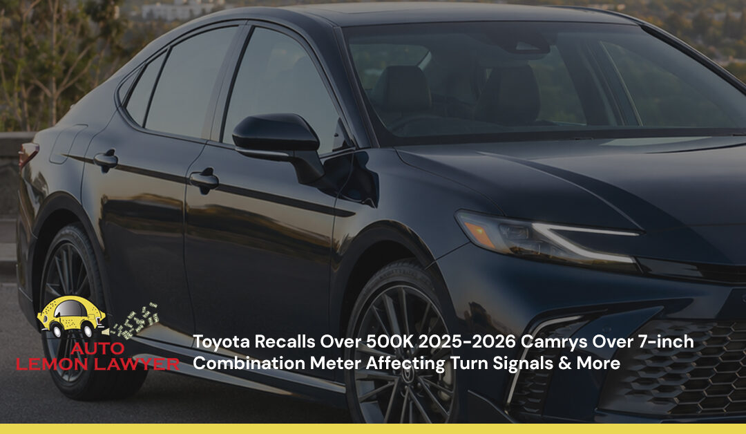 Toyota Recalls Over 500K 2025-2026 Camrys Over 7-inch Combination Meter Affecting Turn Signals & More