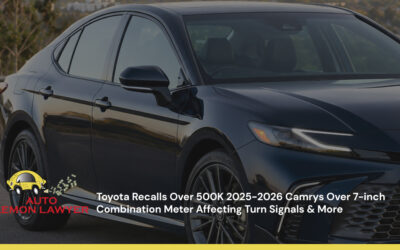 Toyota Recalls Over 500K 2025-2026 Camrys Over 7-inch Combination Meter Affecting Turn Signals & More